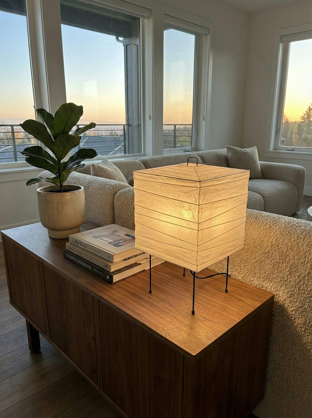 Washi Paper 3X Akari Table Lamp