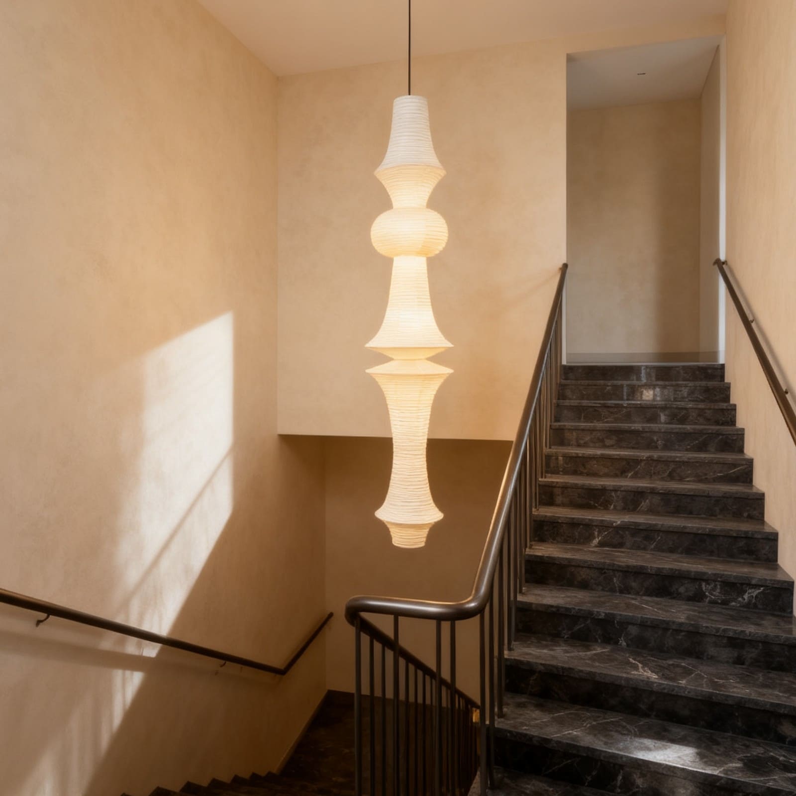 Washi Paper E Pendant Light