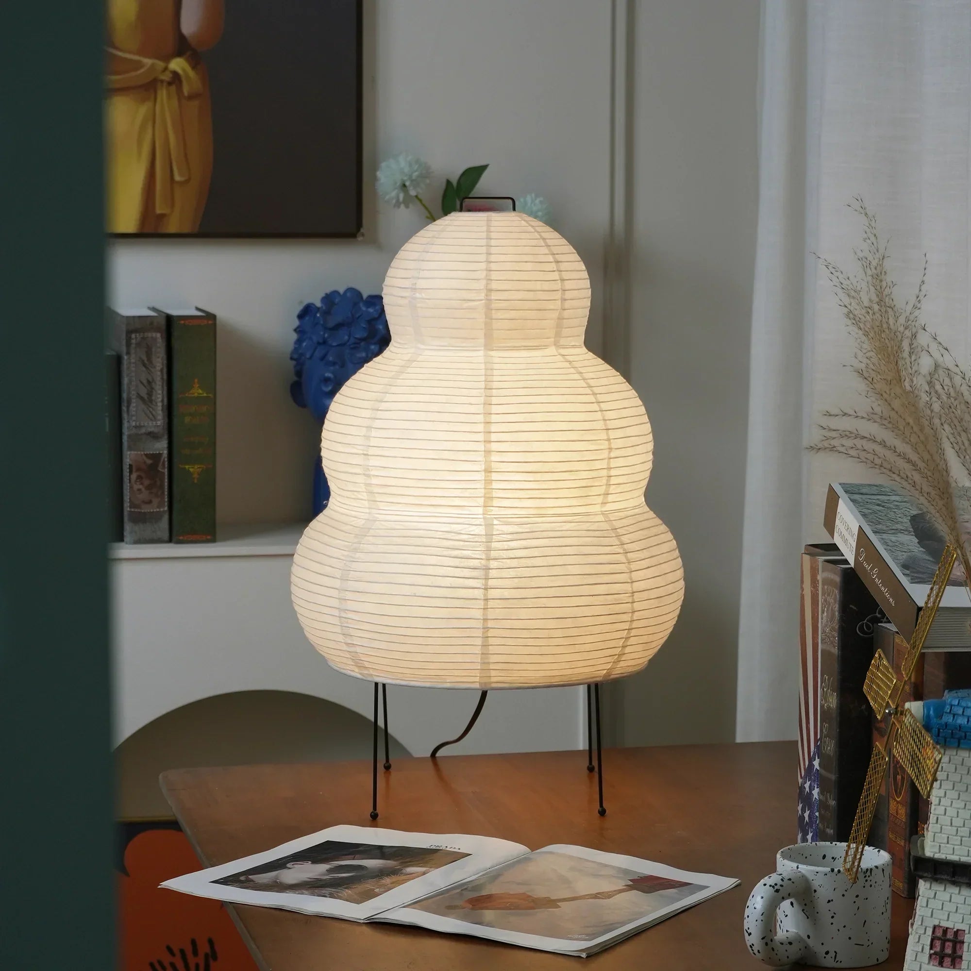 Oruva Paper Column Table Lamp