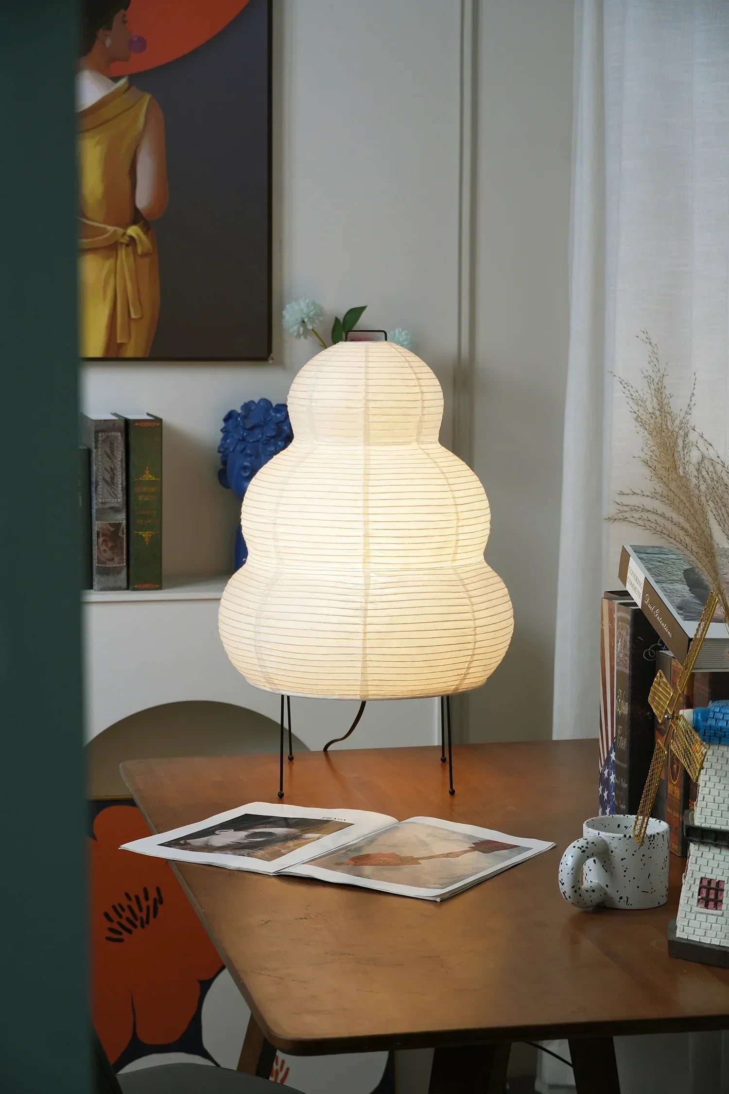 Oruva Paper Column Table Lamp