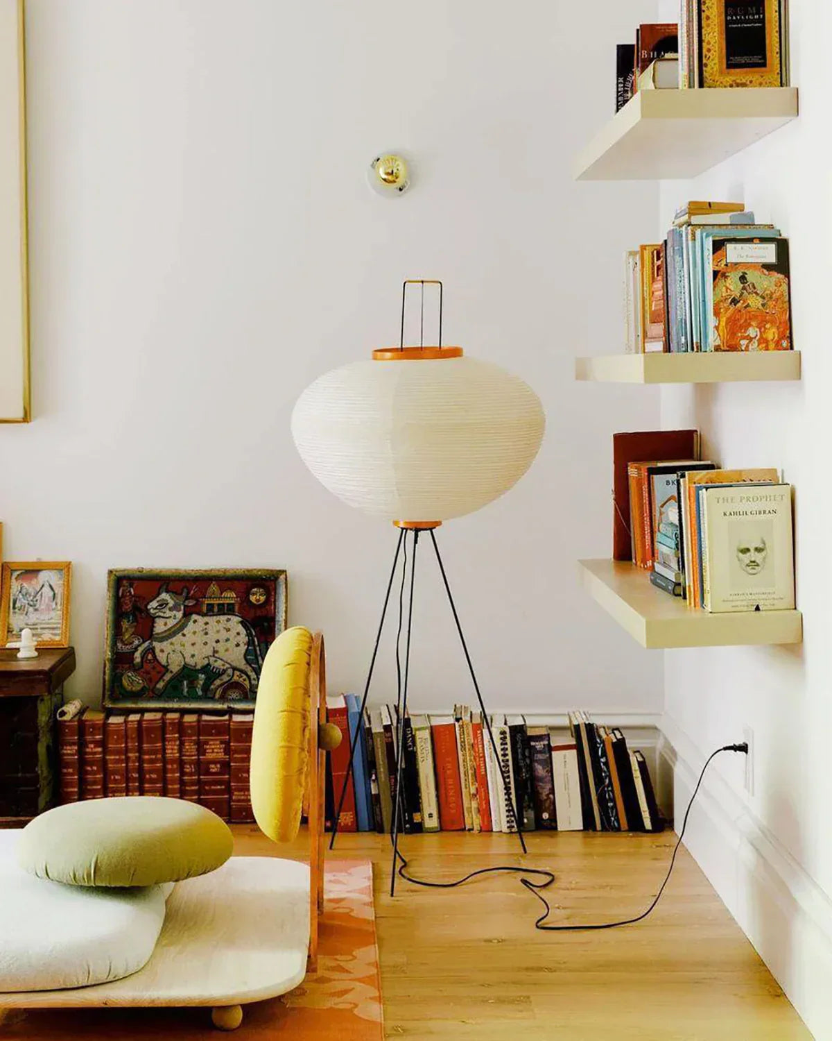 Nubira Mulberry Paper Sculptural Floor Lamp