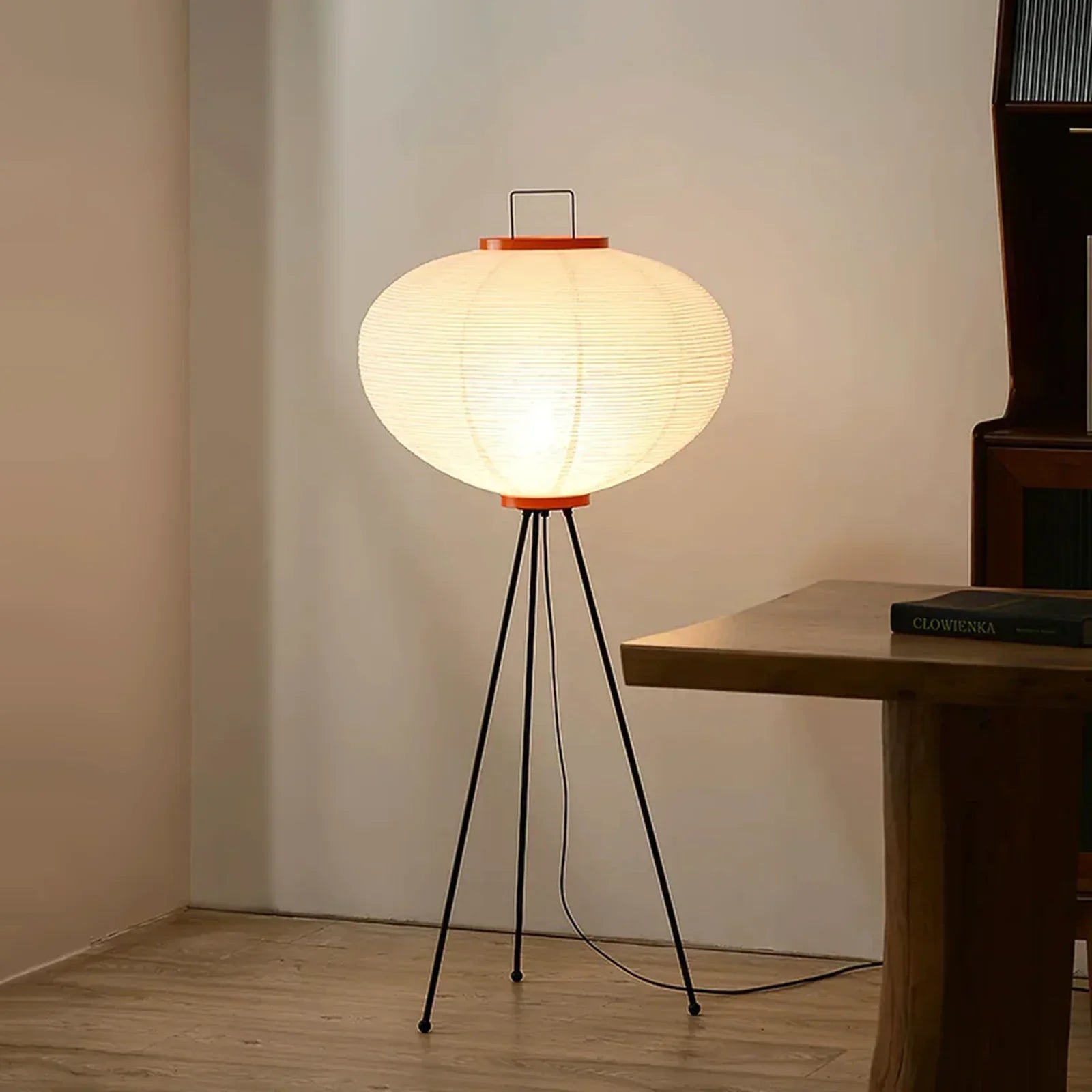 Nubira Mulberry Paper Sculptural Floor Lamp
