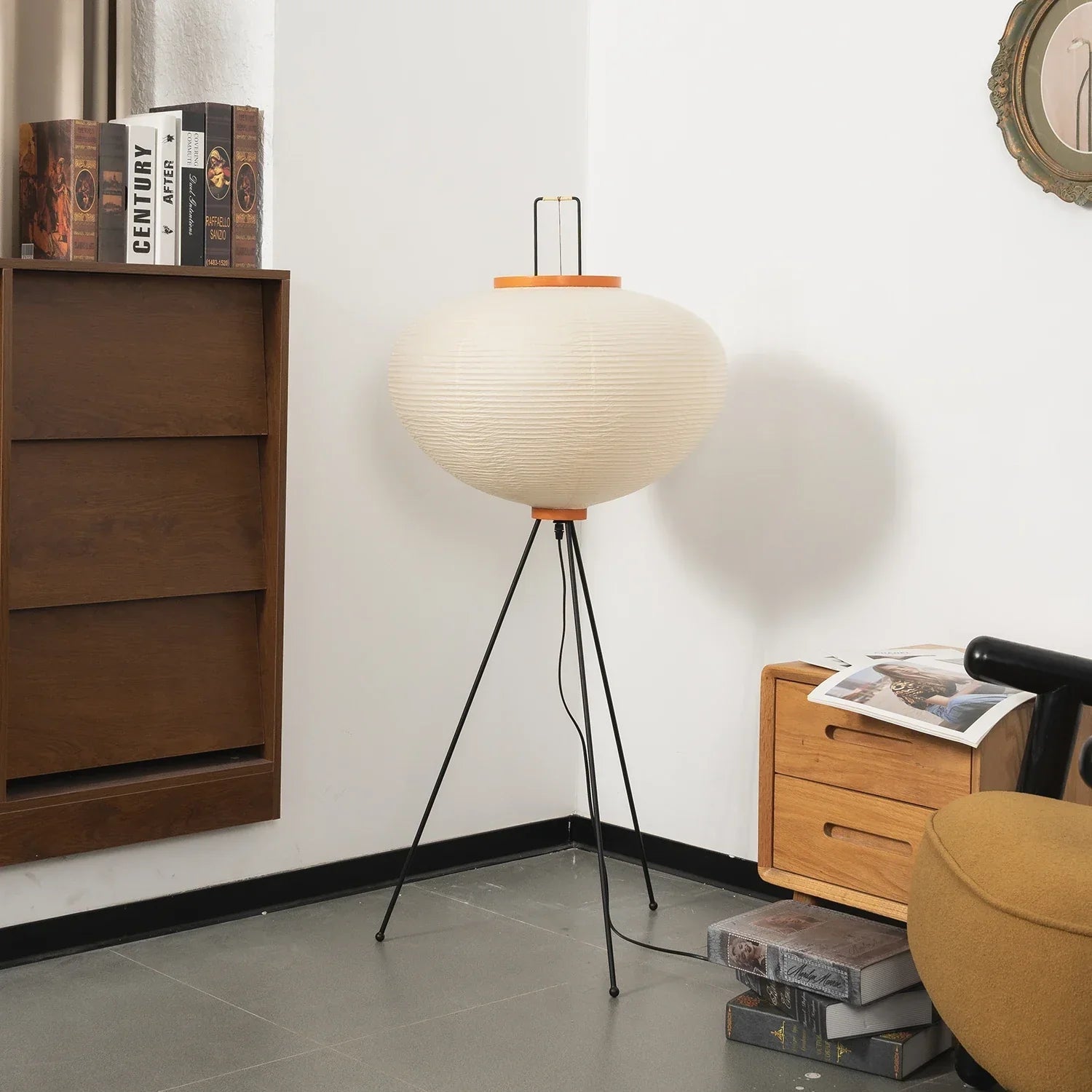 Nubira Mulberry Paper Sculptural Floor Lamp
