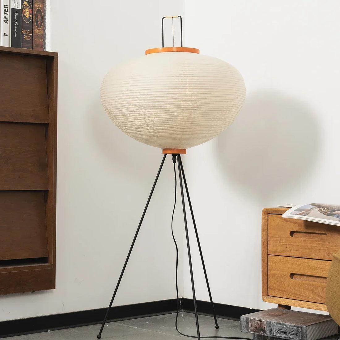 Nubira Mulberry Paper Sculptural Floor Lamp