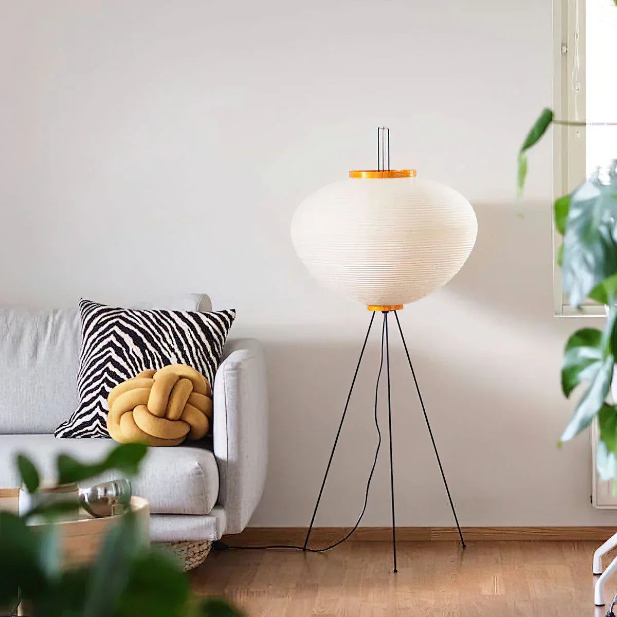 Nubira Mulberry Paper Sculptural Floor Lamp