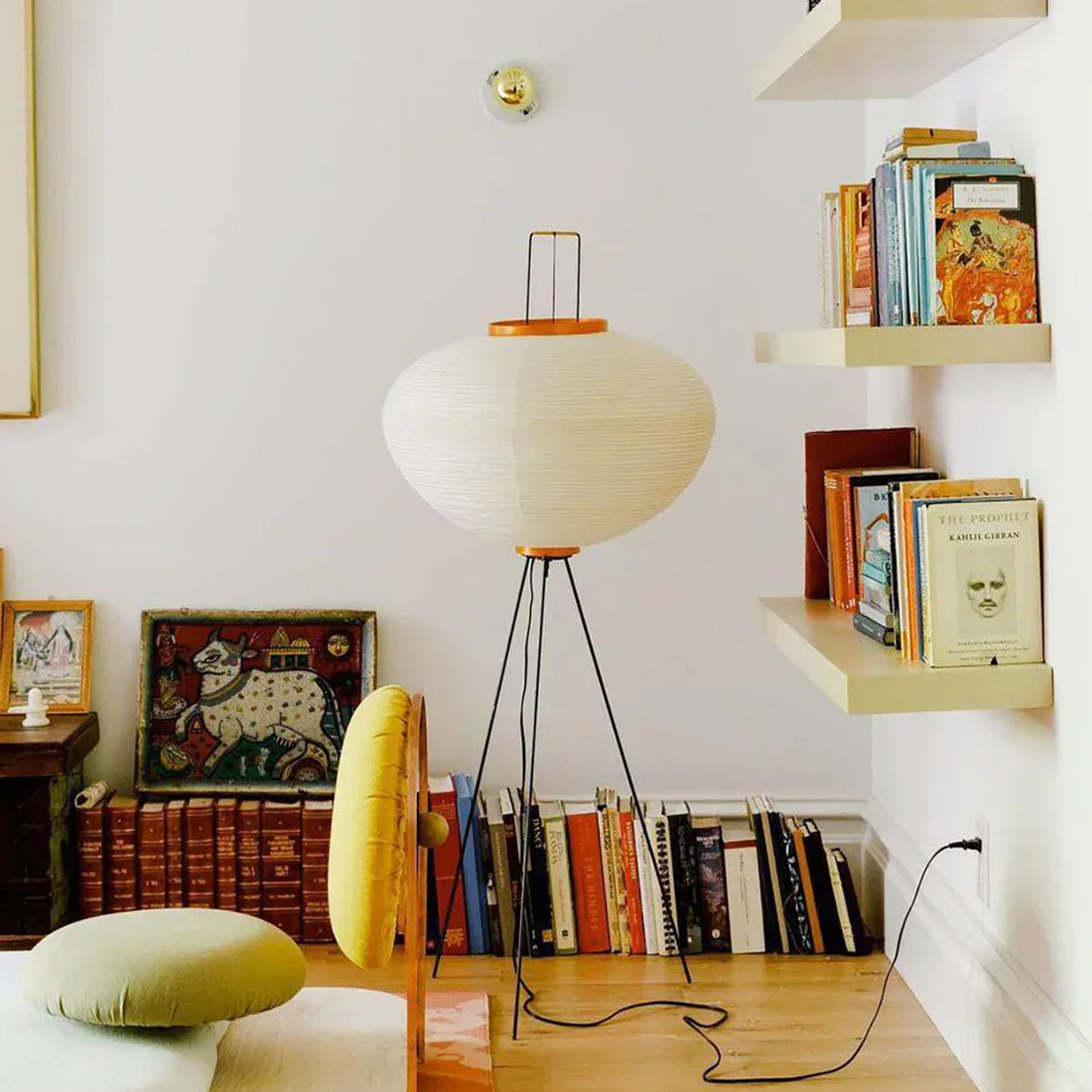 Nubira Mulberry Paper Sculptural Floor Lamp