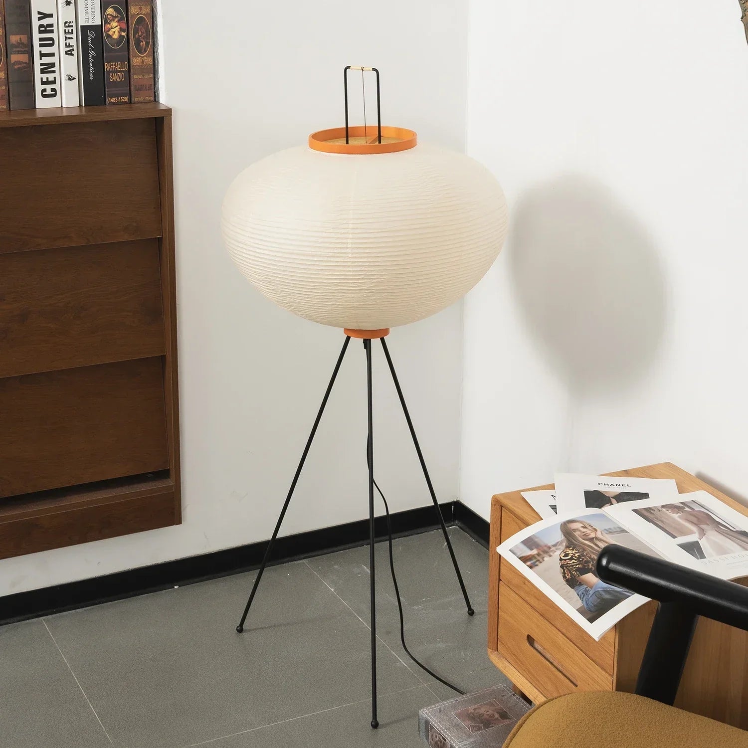Nubira Mulberry Paper Sculptural Floor Lamp