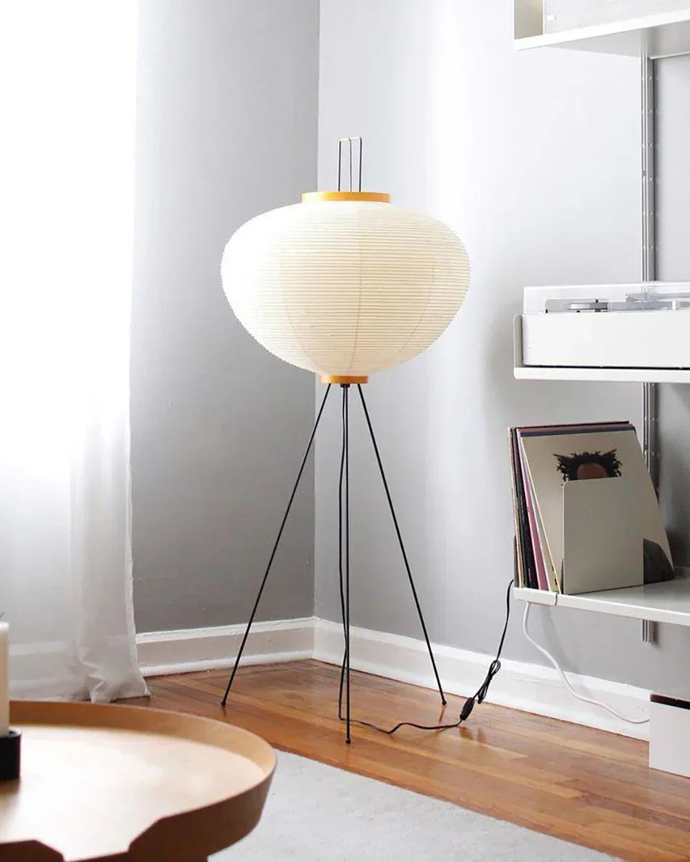 Nubira Mulberry Paper Sculptural Floor Lamp