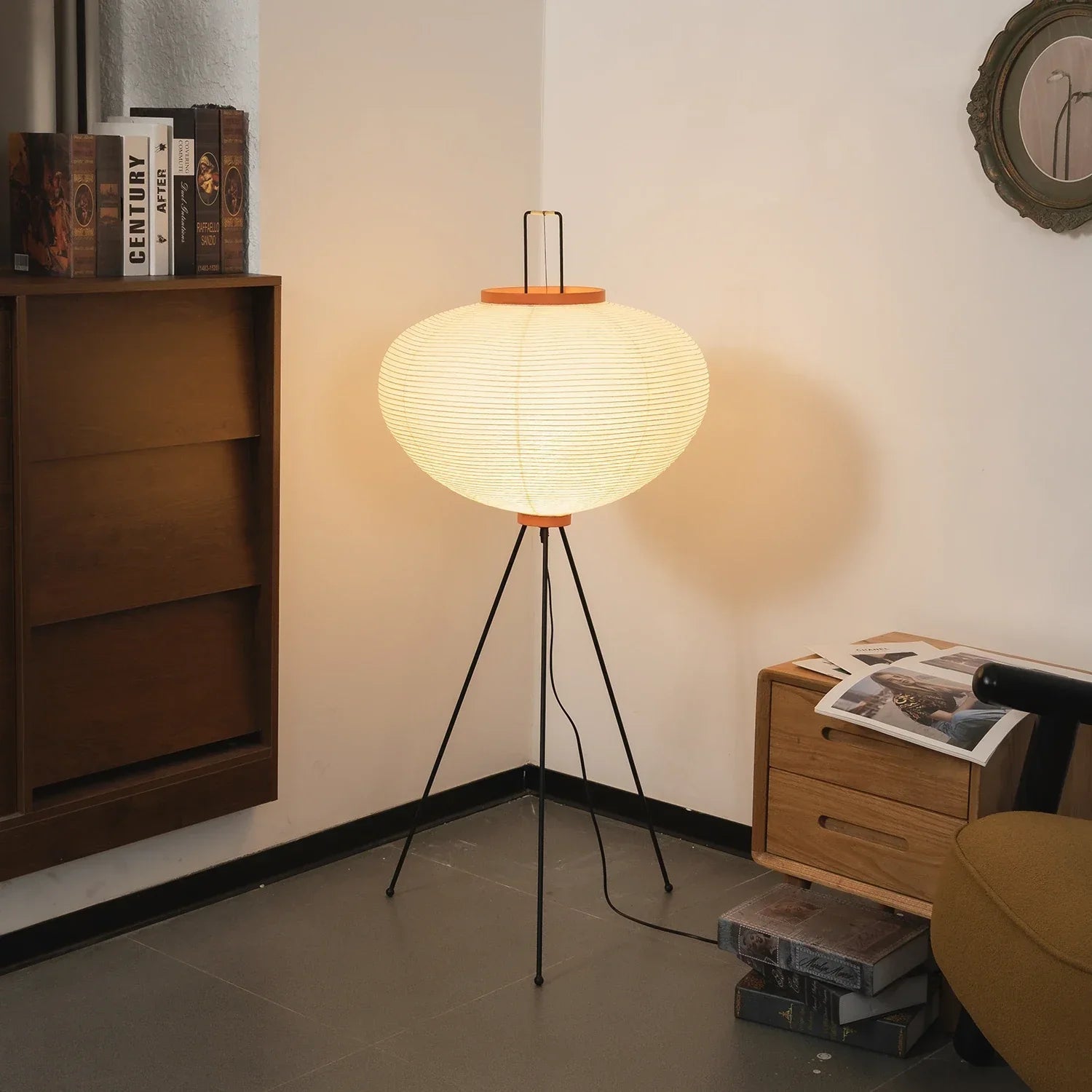 Nubira Mulberry Paper Sculptural Floor Lamp