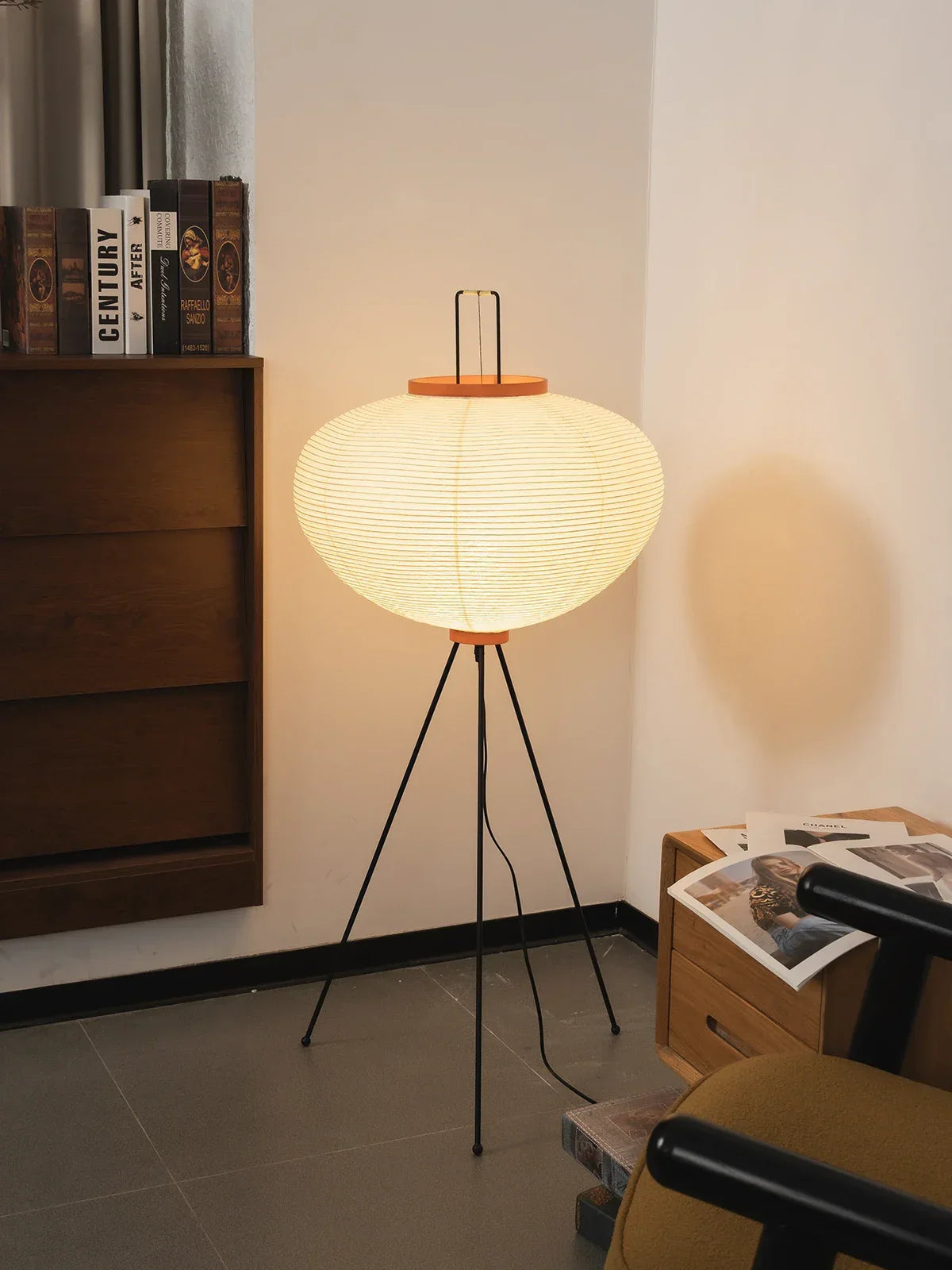 Nubira Mulberry Paper Sculptural Floor Lamp