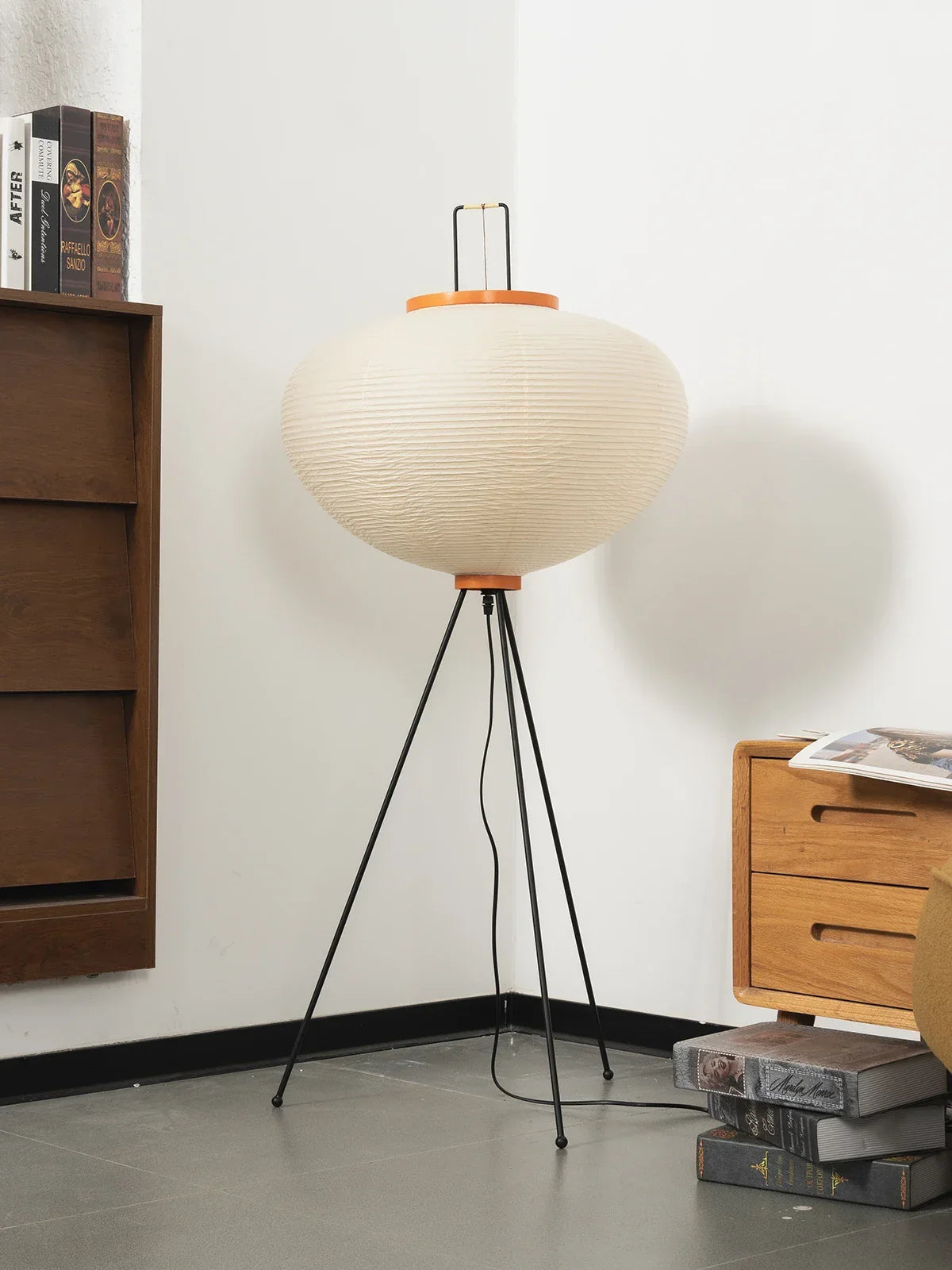 Nubira Mulberry Paper Sculptural Floor Lamp