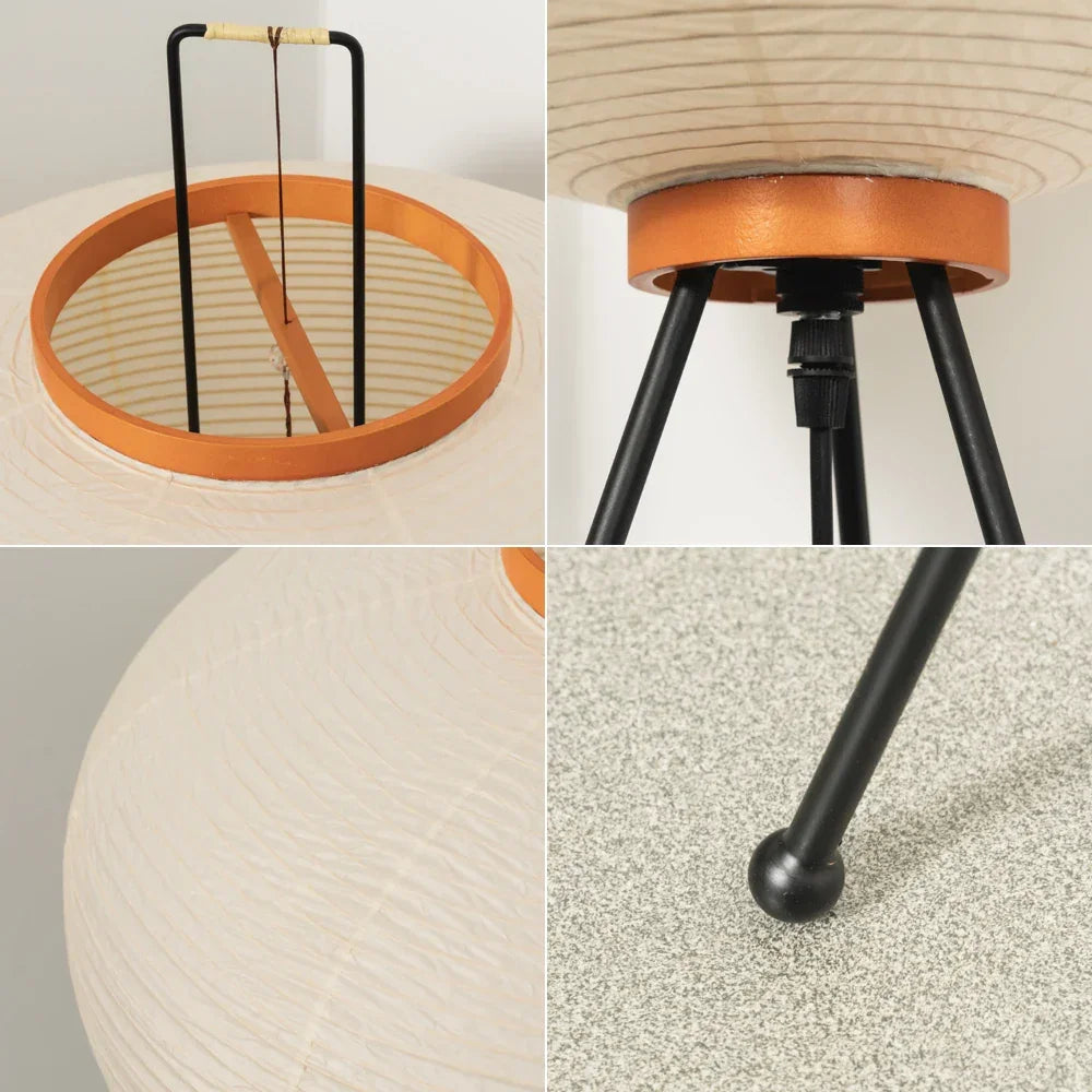 Nubira Mulberry Paper Sculptural Floor Lamp