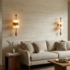 Alabaster Dual Wall Sconce