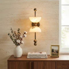 Alabaster Dual Wall Sconce