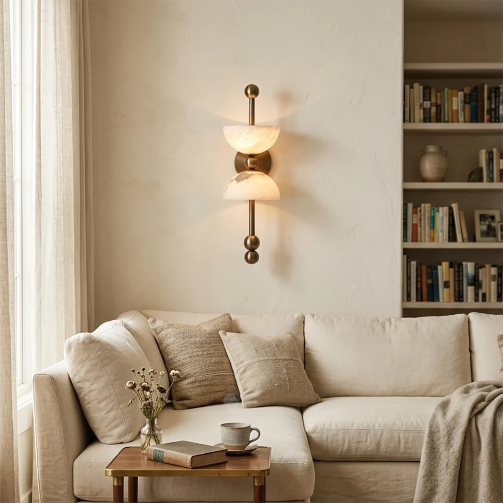 Alabaster Dual Wall Sconce