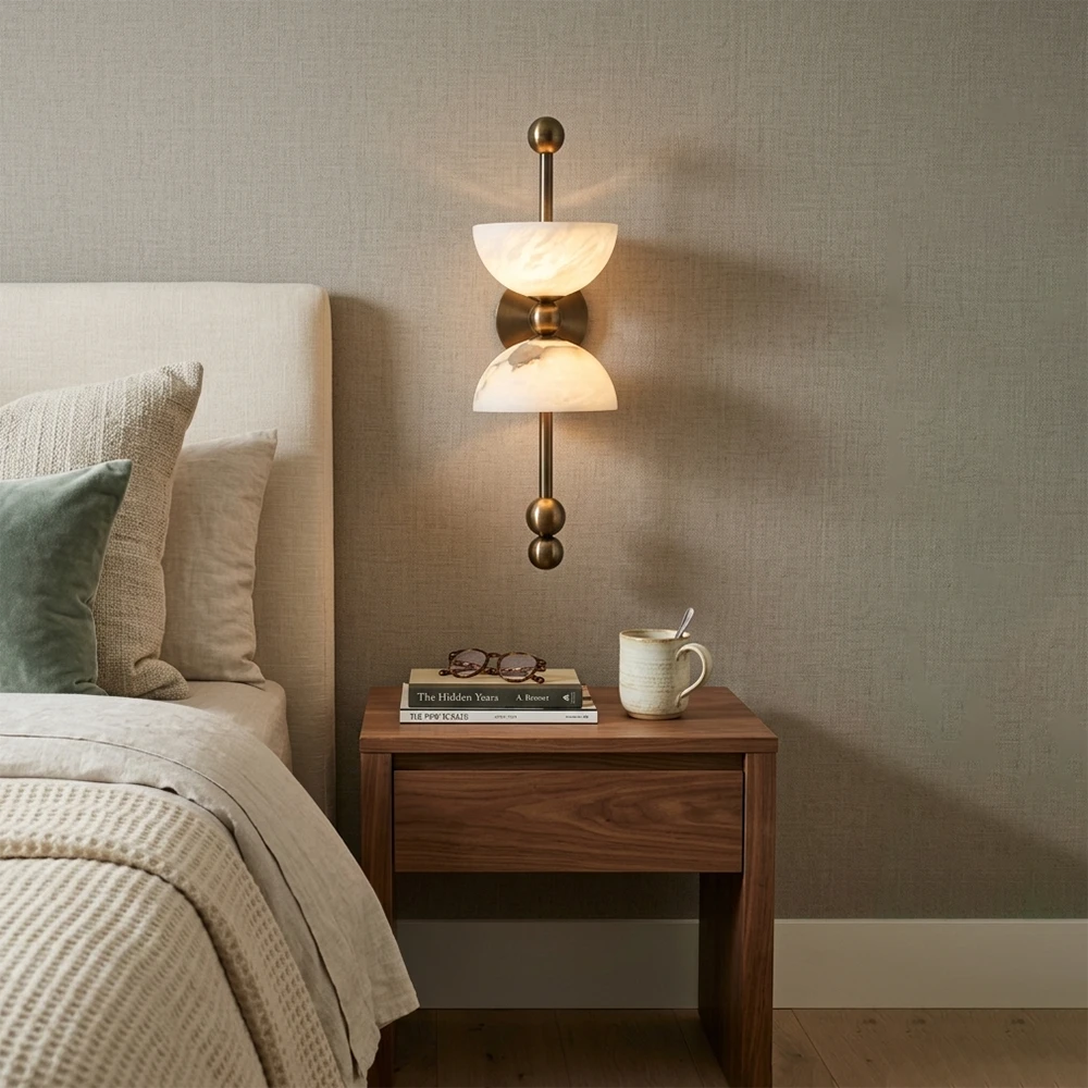 Alabaster Dual Wall Sconce