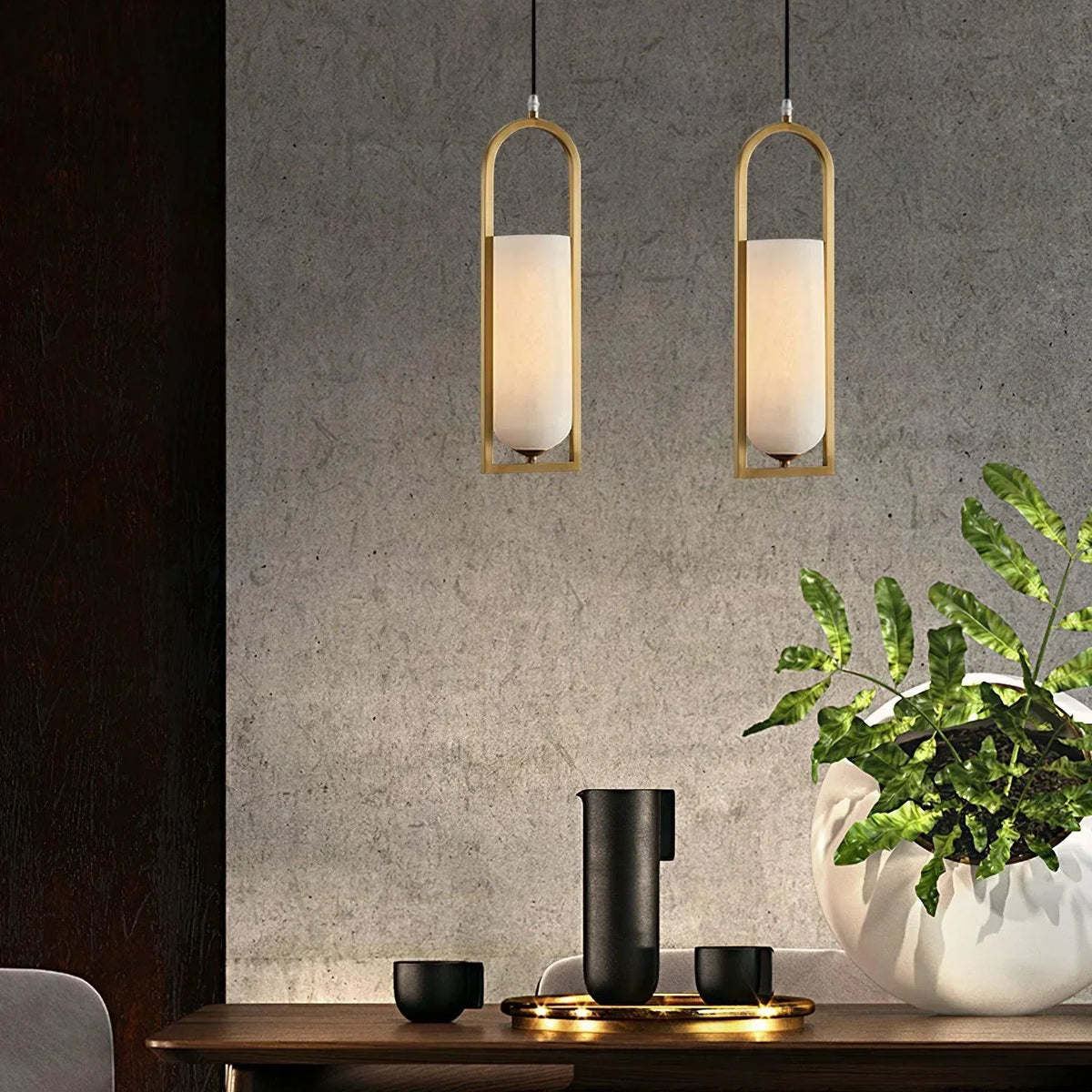 Alabaster Melange Pendant Light
