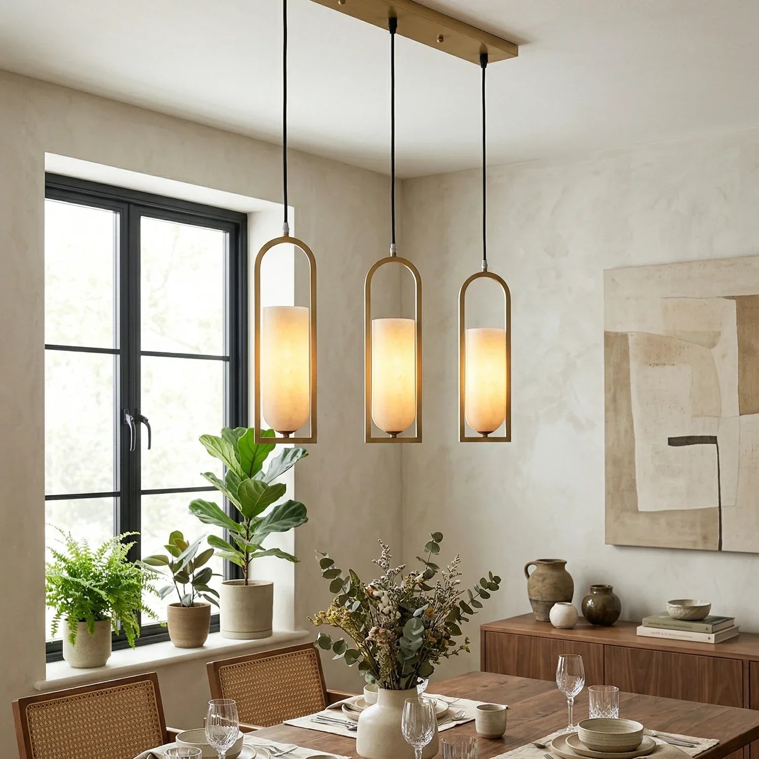 Alabaster Melange Pendant Light