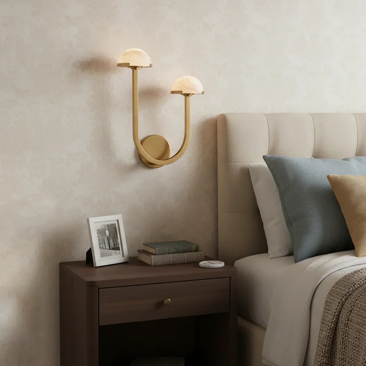 Mushroom Alabaster Wall Sconce