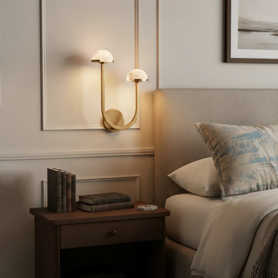Mushroom Alabaster Wall Sconce