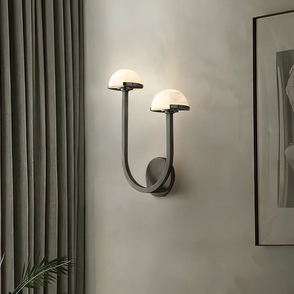 Mushroom Alabaster Wall Sconce
