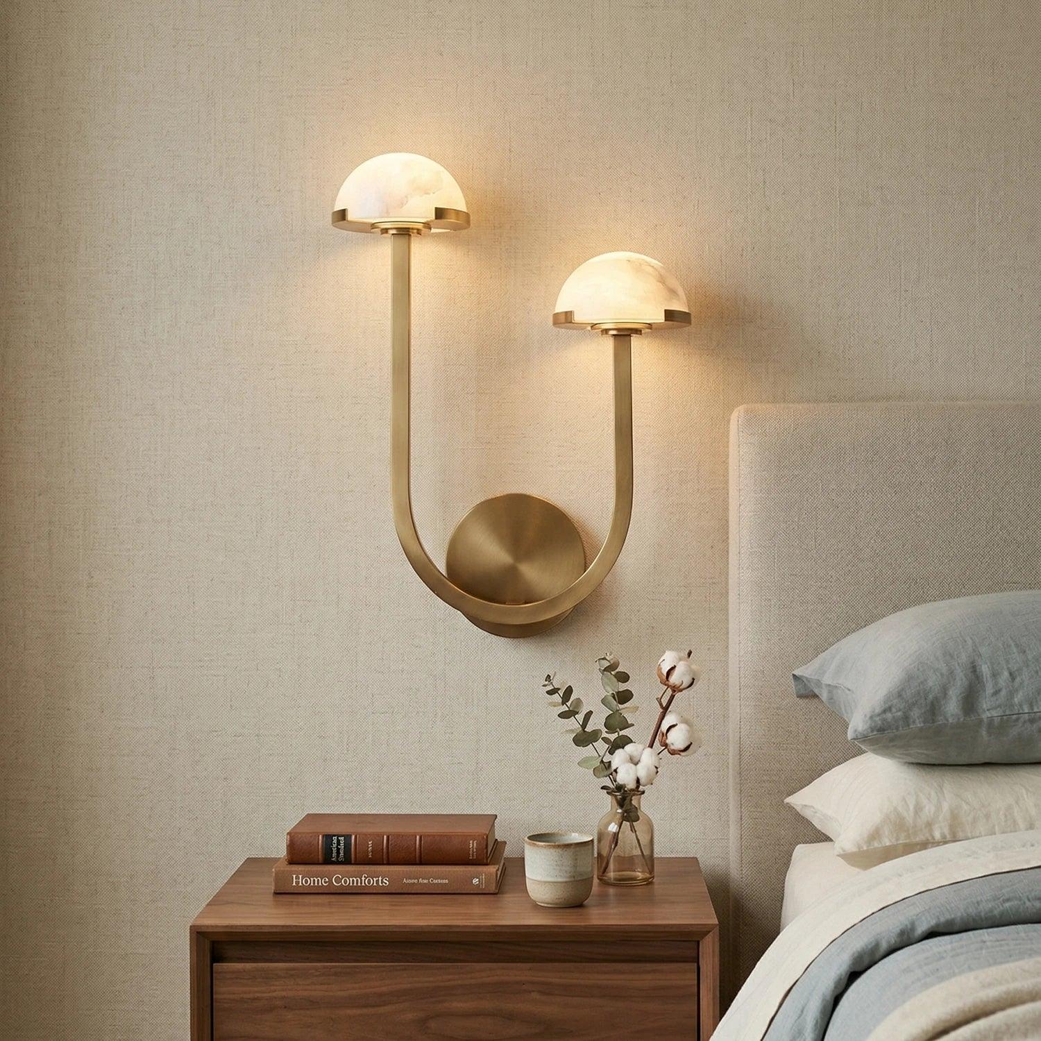 Mushroom Alabaster Wall Sconce