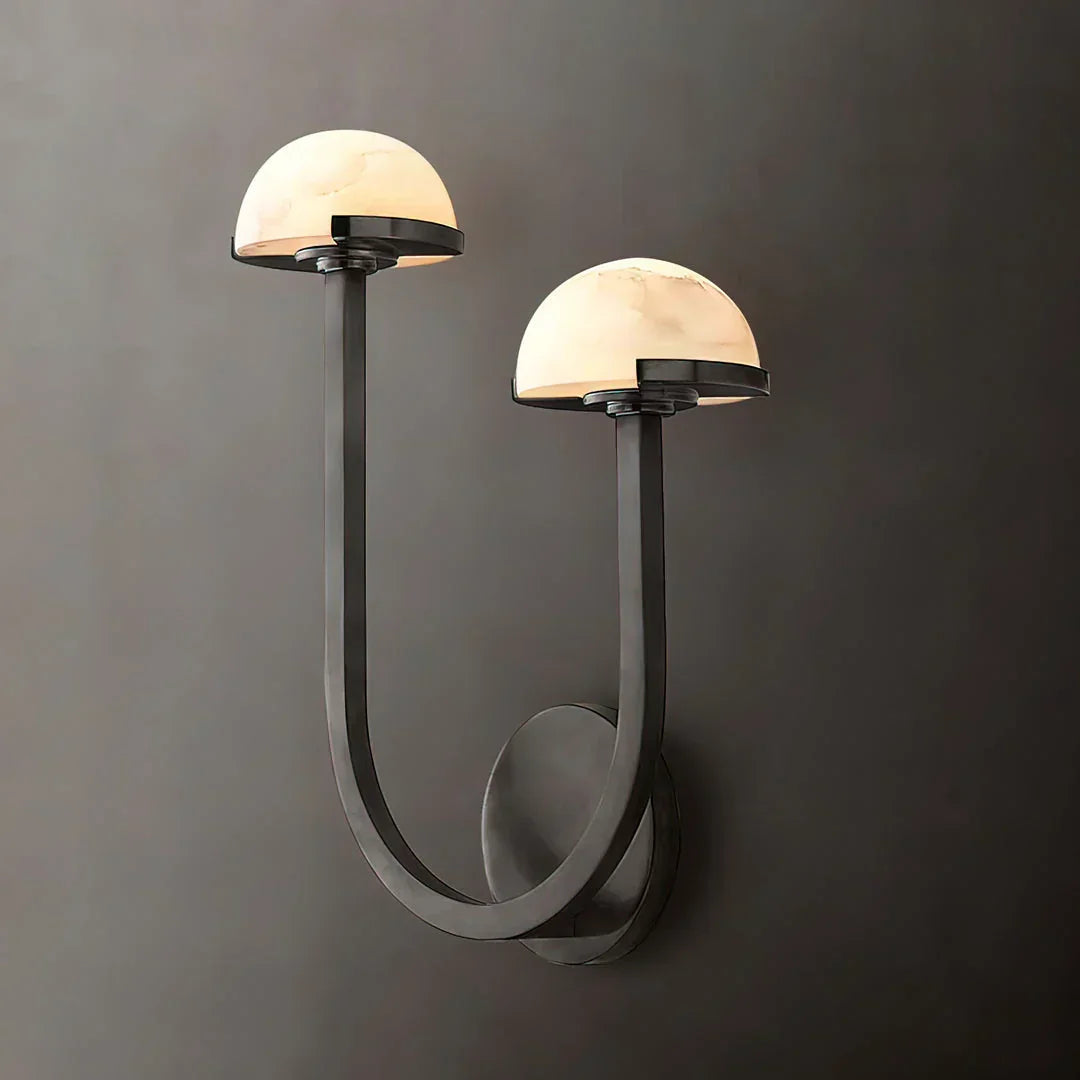 Mushroom Alabaster Wall Sconce