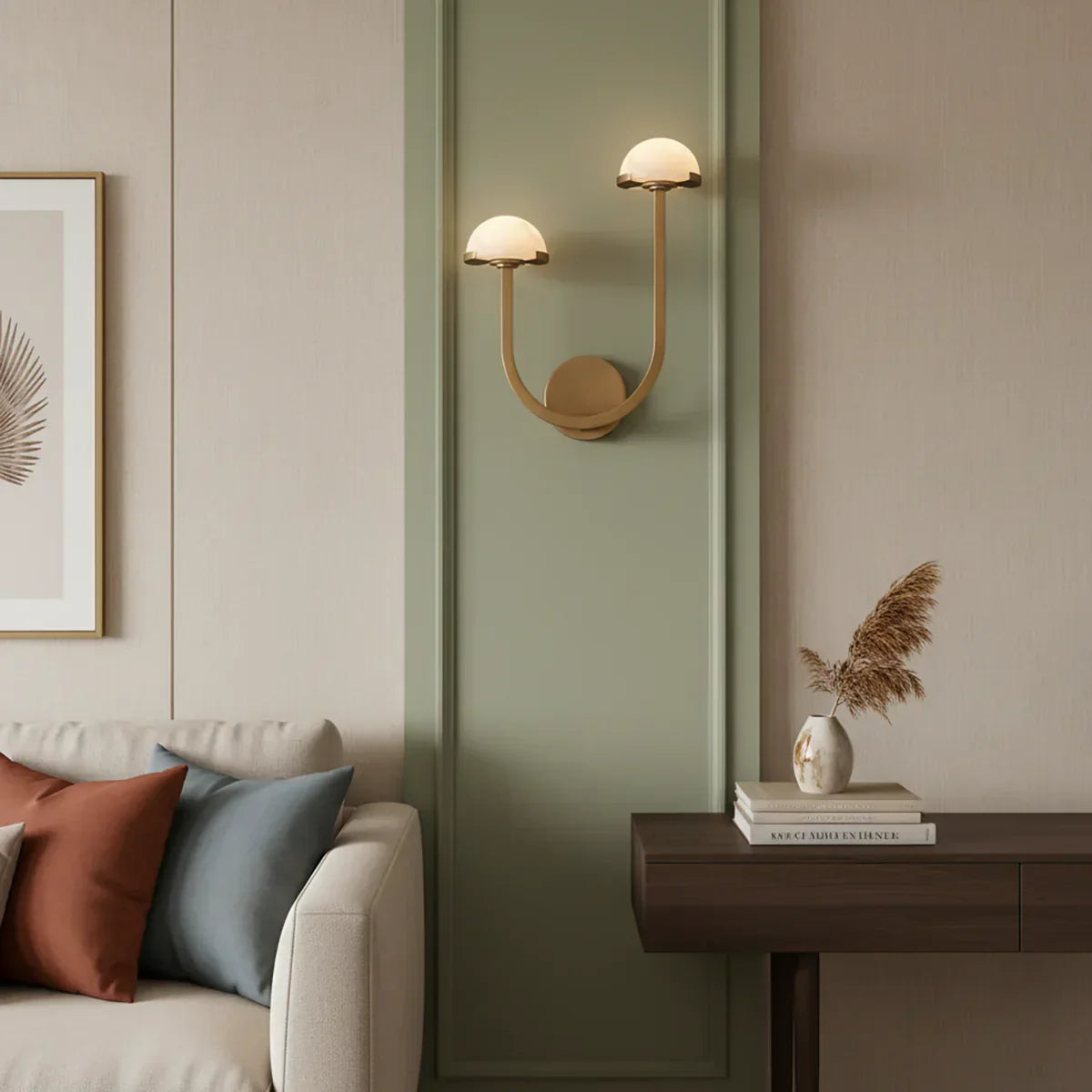 Mushroom Alabaster Wall Sconce