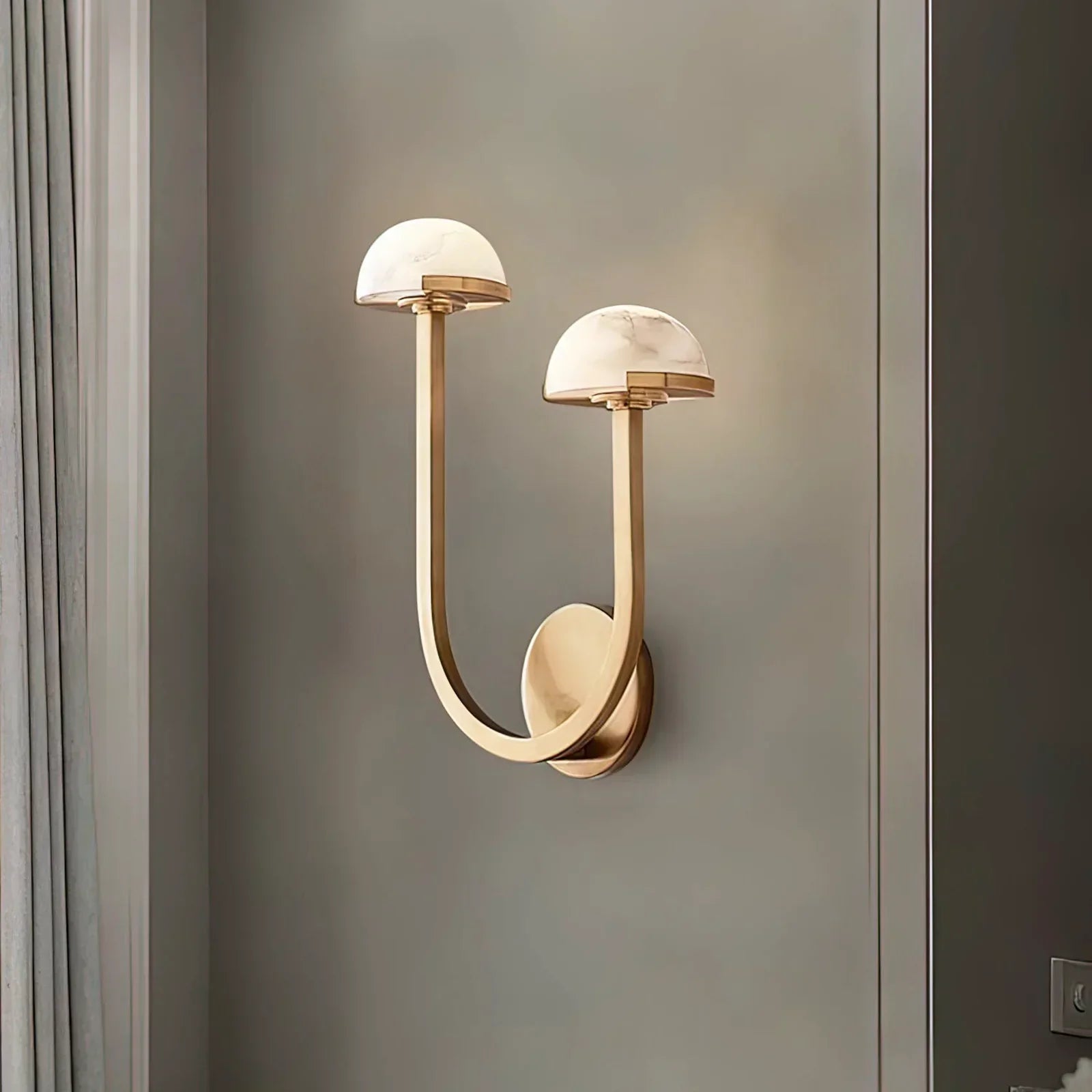 Mushroom Alabaster Wall Sconce