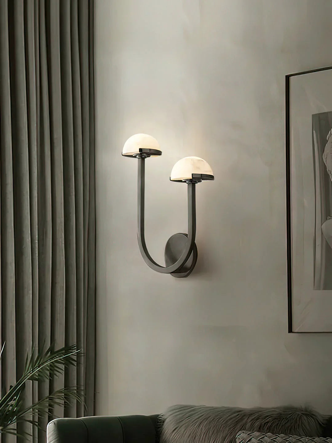 Mushroom Alabaster Wall Sconce
