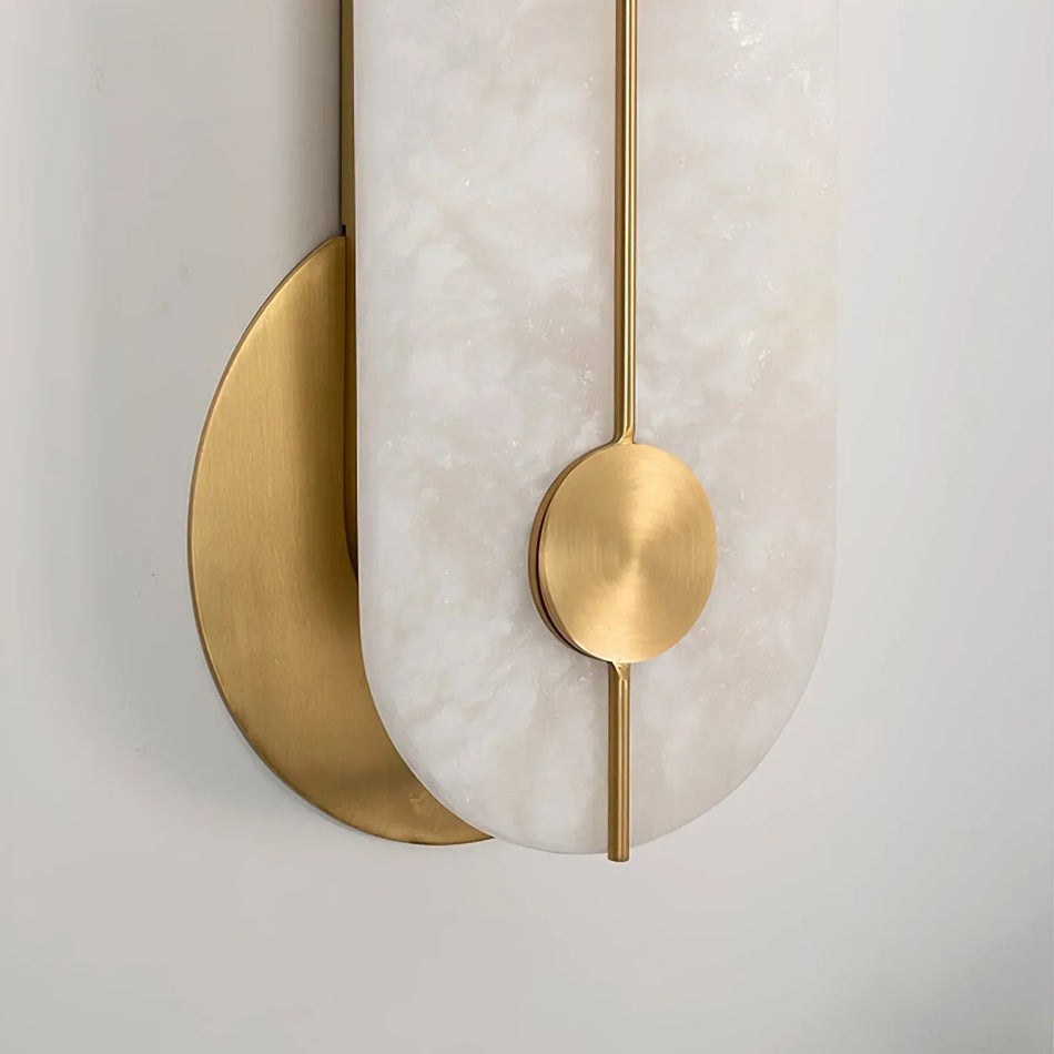 Alabaster Obvara Oval Wall Light