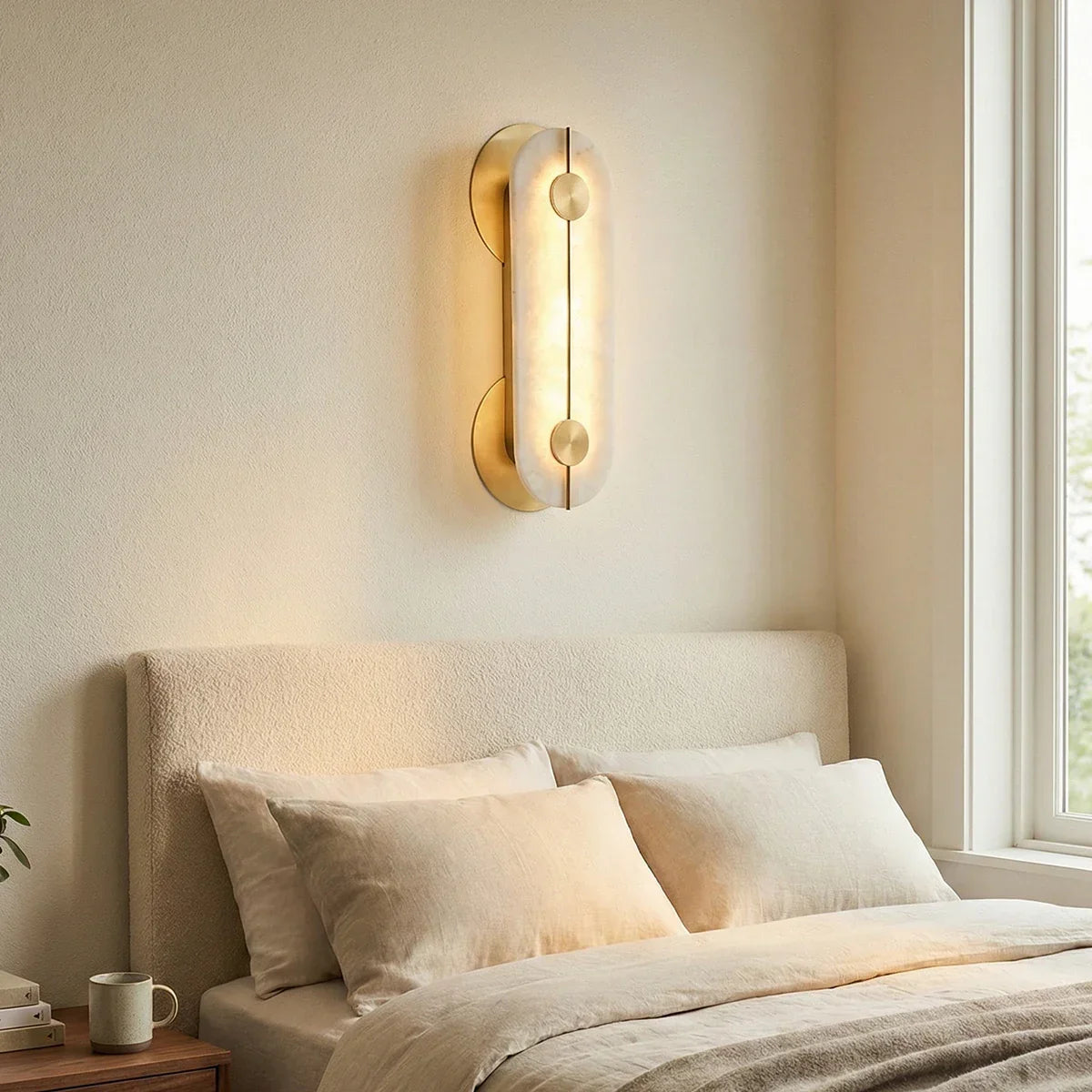 Alabaster Obvara Oval Wall Light