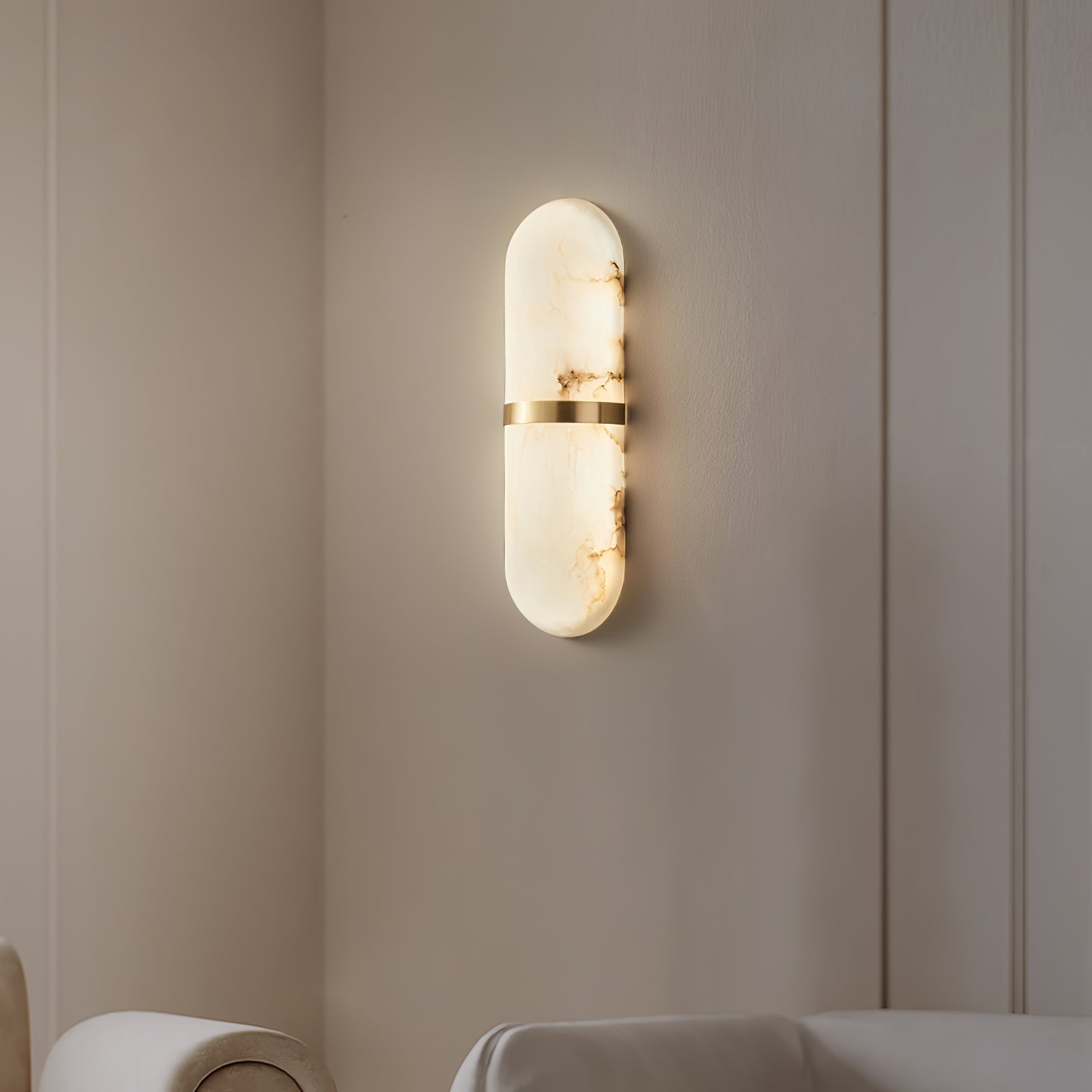 Alabaster Pill Wall Sconce