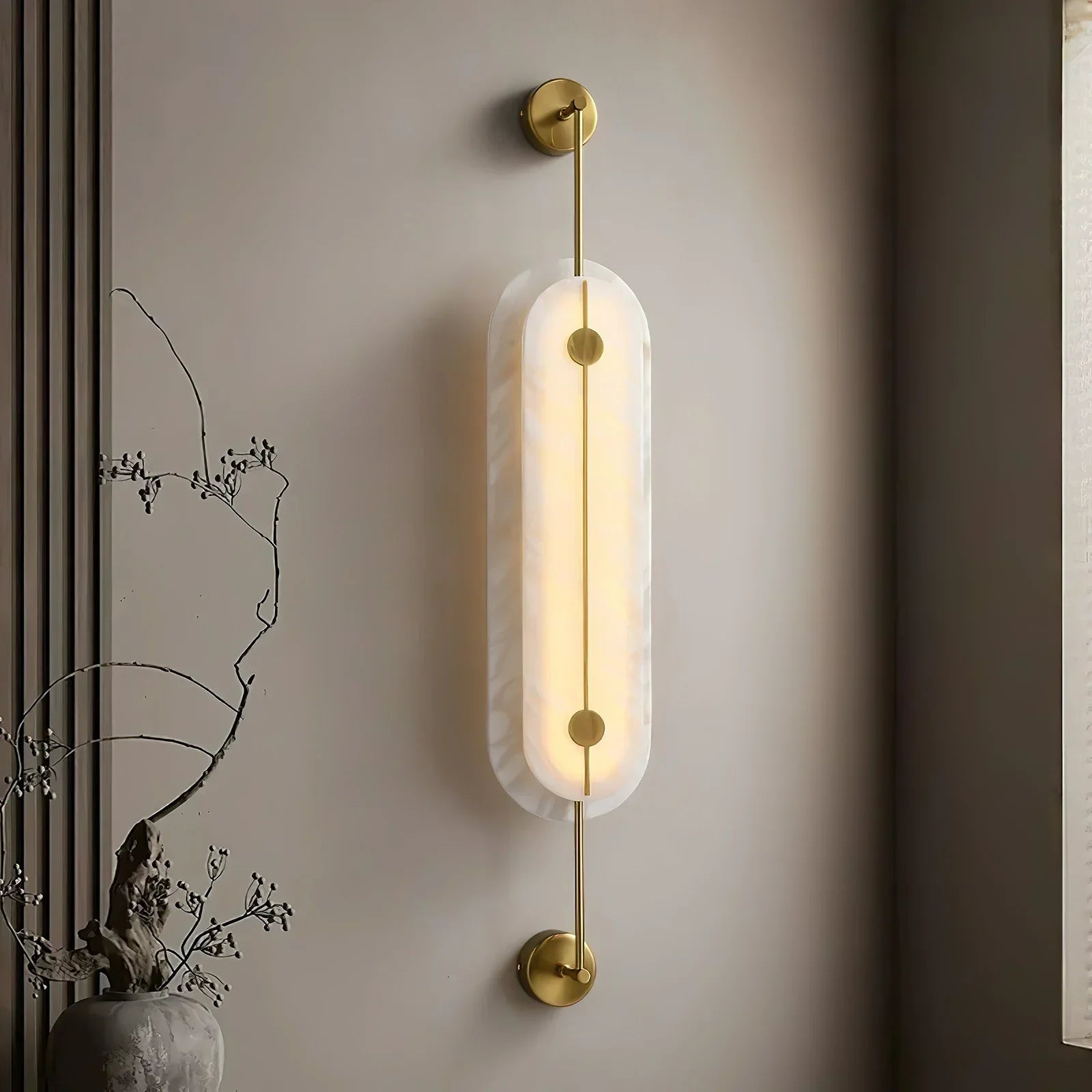 Solvane Alabaster Wall Sconce