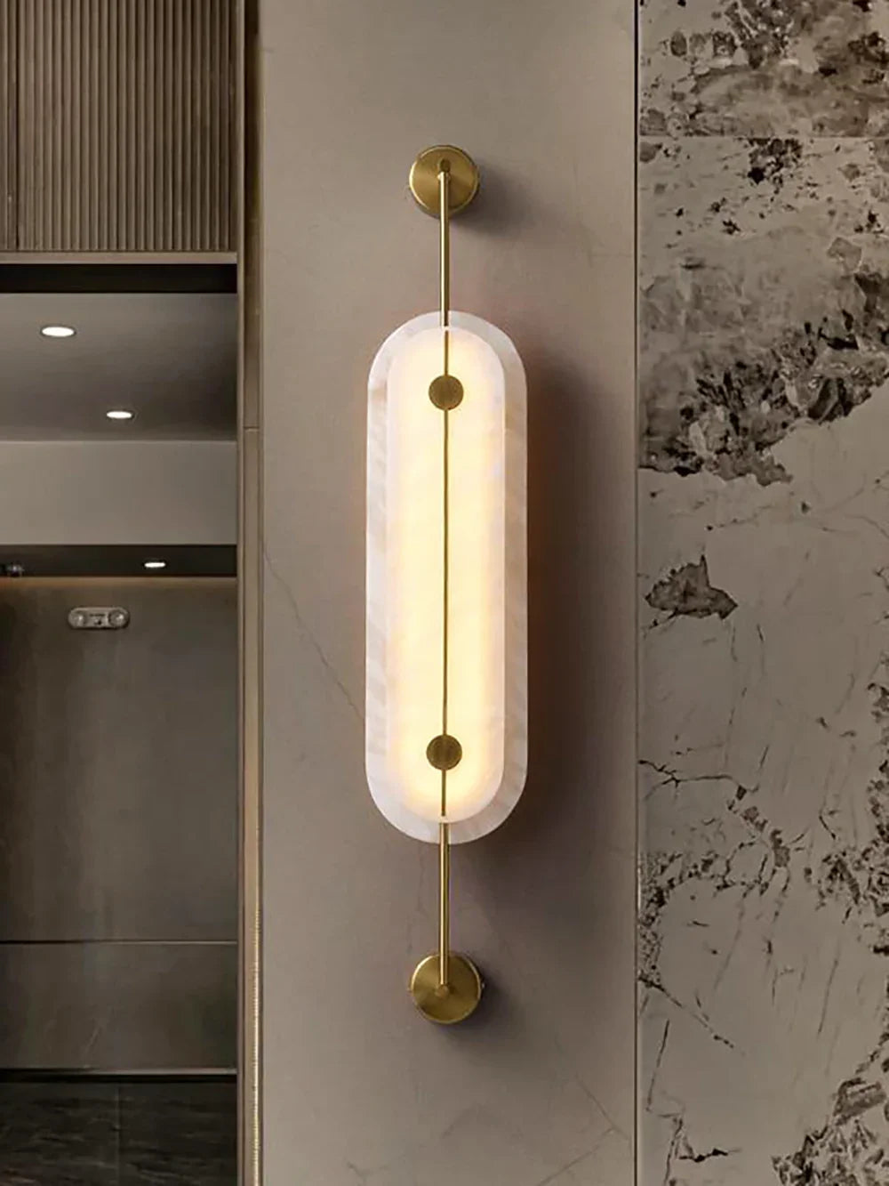 Solvane Alabaster Wall Sconce