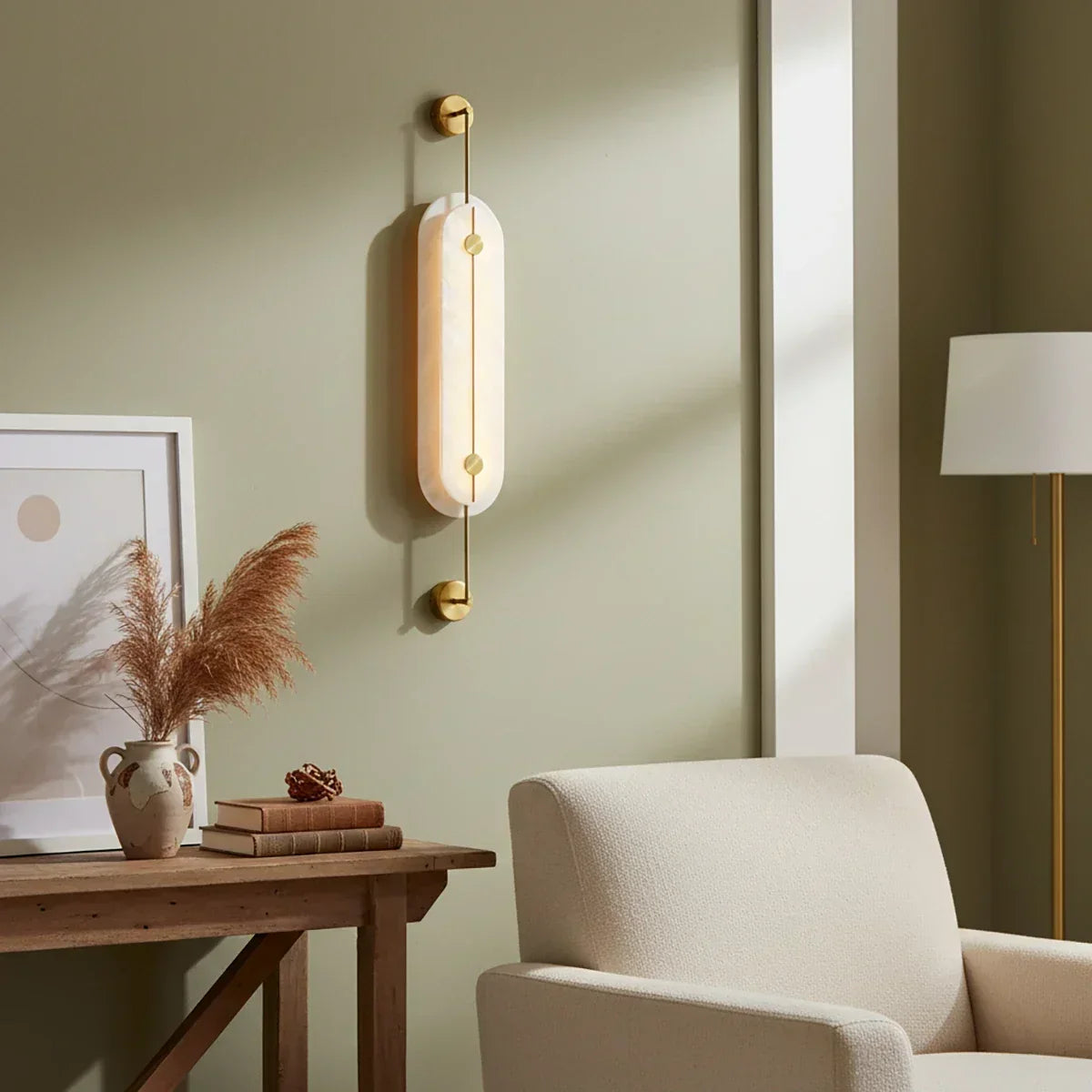 Solvane Alabaster Wall Sconce