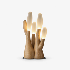 Arboris Sculptural Wood Table Lamp
