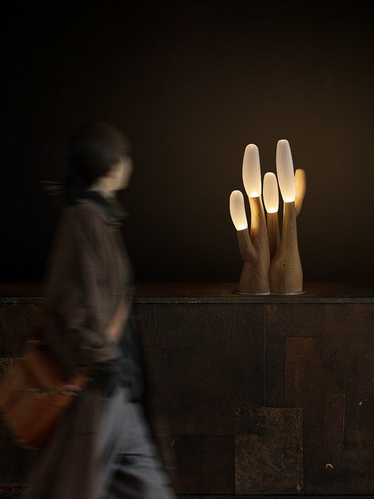 Arboris Sculptural Wood Table Lamp