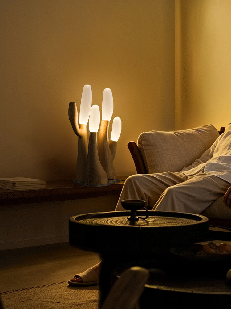 Arboris Sculptural Wood Table Lamp