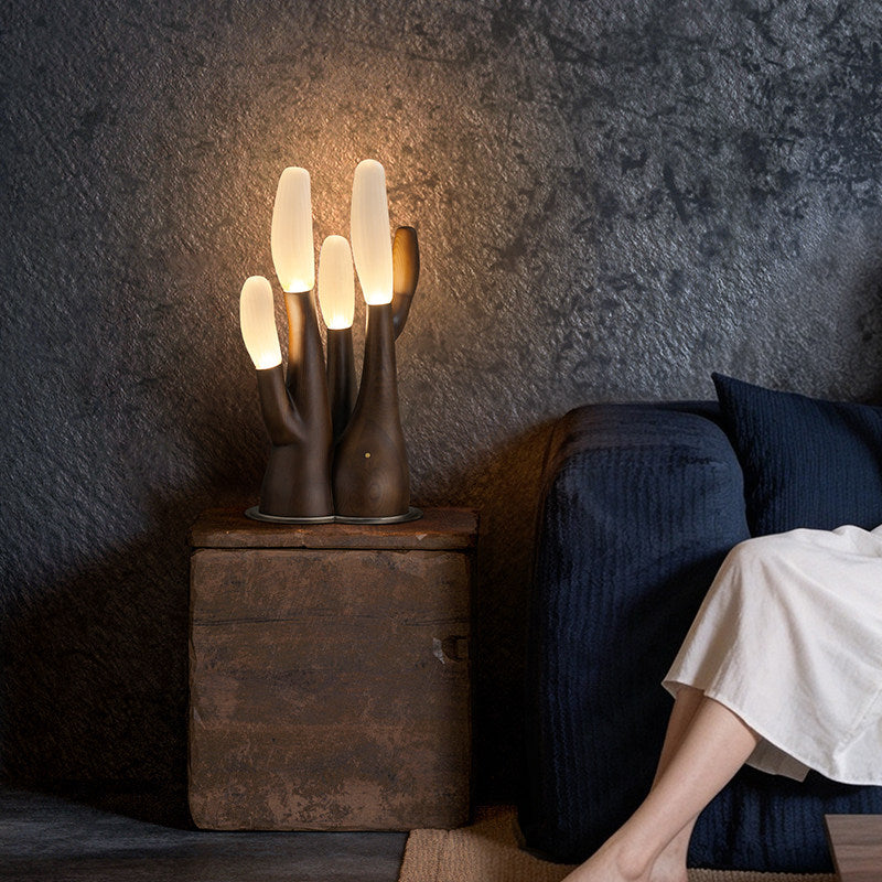 Arboris Sculptural Wood Table Lamp