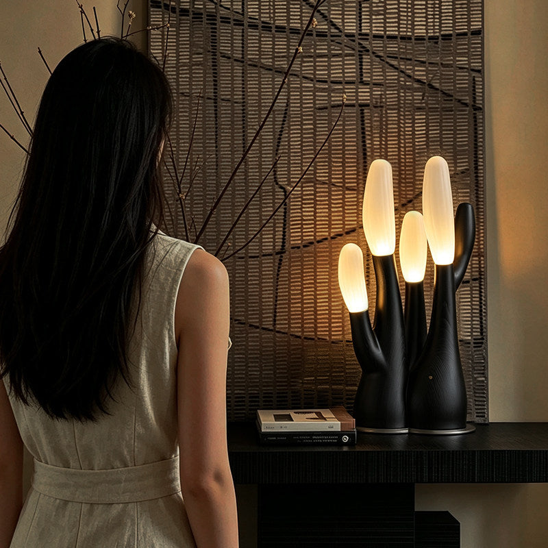 Arboris Sculptural Wood Table Lamp