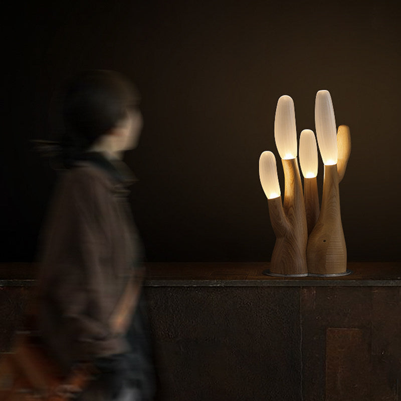 Arboris Sculptural Wood Table Lamp