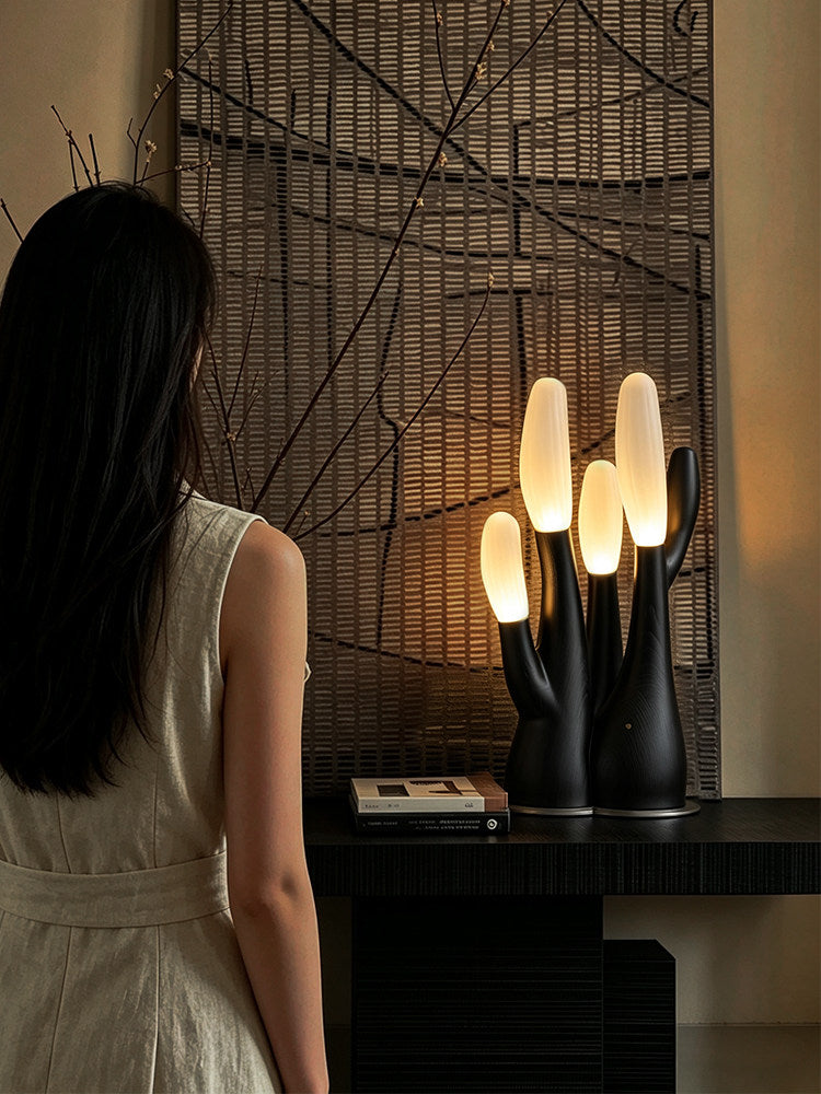 Arboris Sculptural Wood Table Lamp