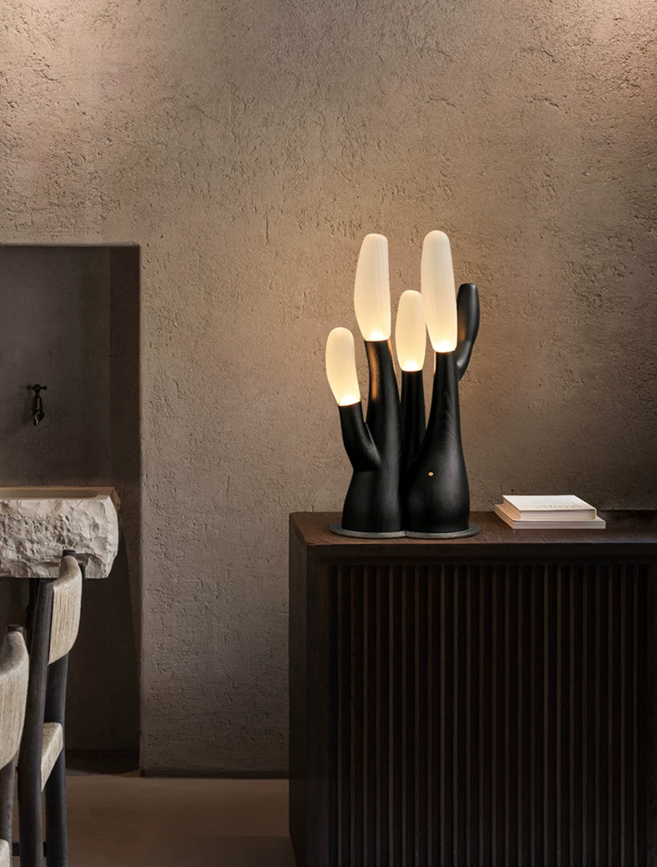 Arboris Sculptural Wood Table Lamp