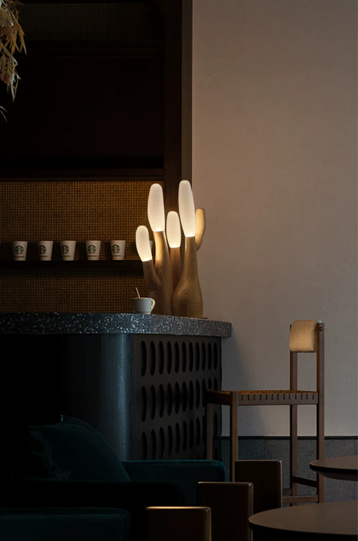 Arboris Sculptural Wood Table Lamp