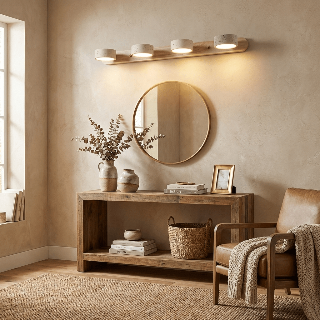 Arden Travertin Linear Wandleuchte