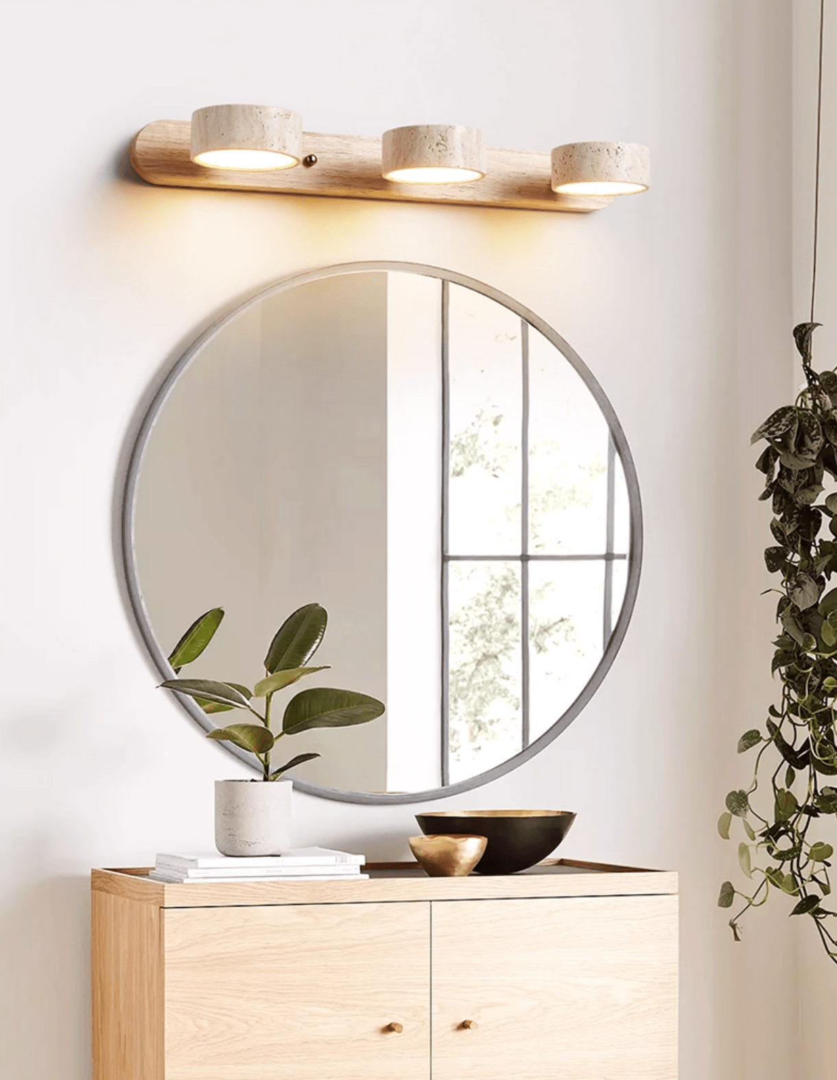 Arden Travertin Linear Wandleuchte