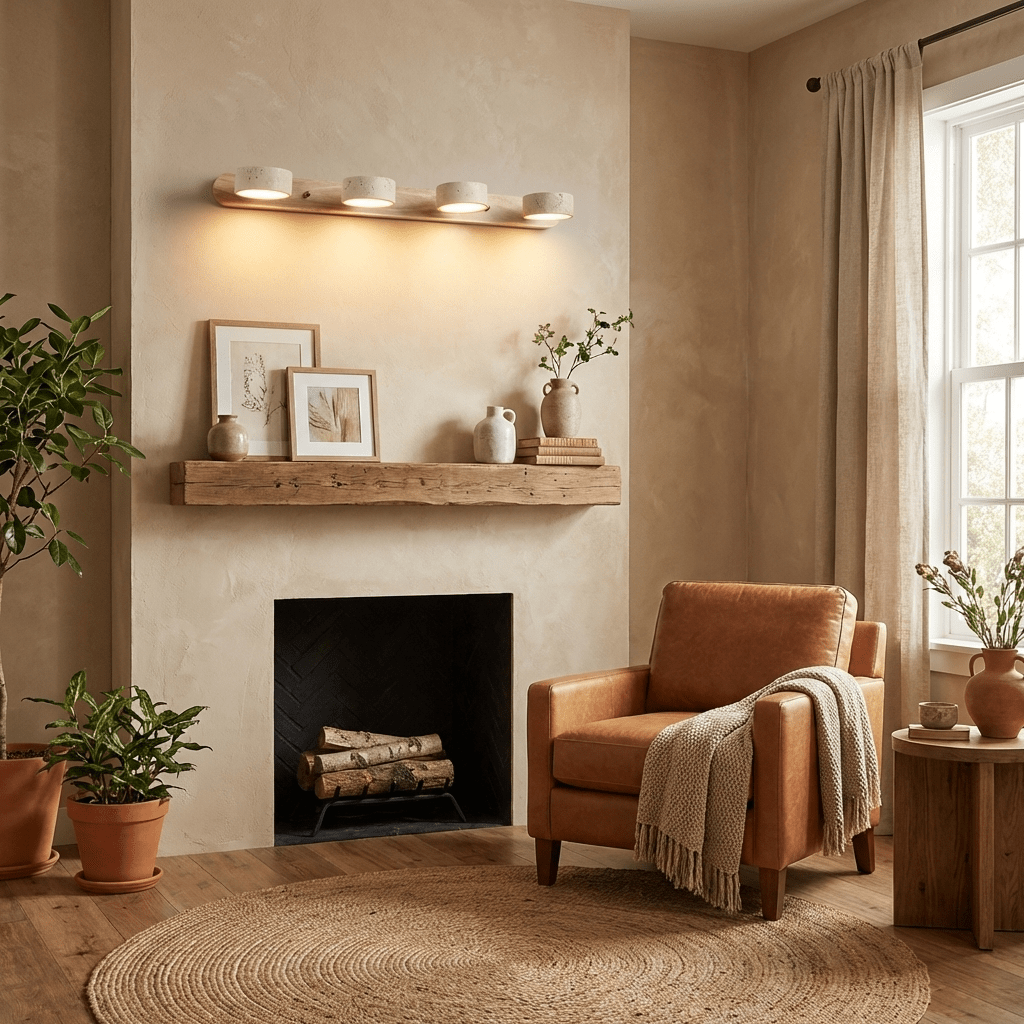 Arden Travertin Linear Wandleuchte