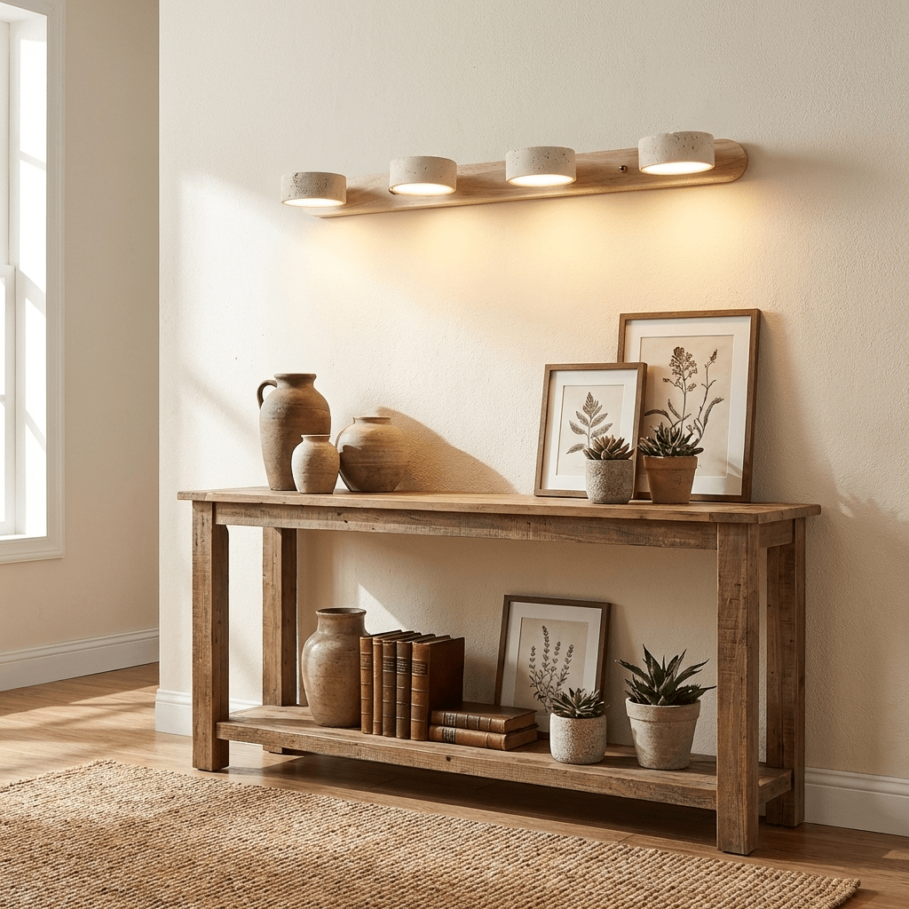 Arden Travertin Linear Wandleuchte