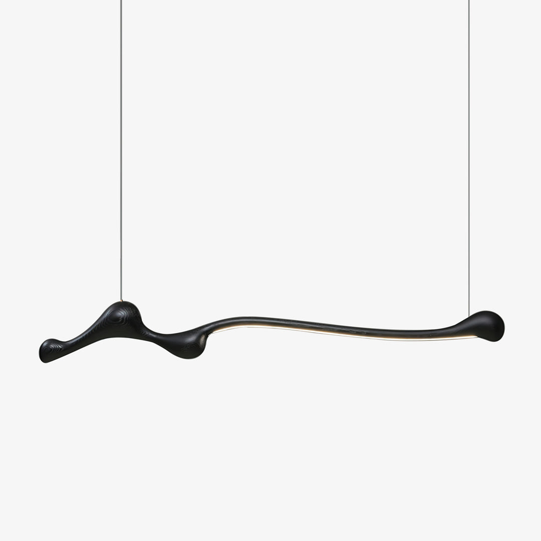 Ardena Sculpted Wood Linear Pendant Lamp